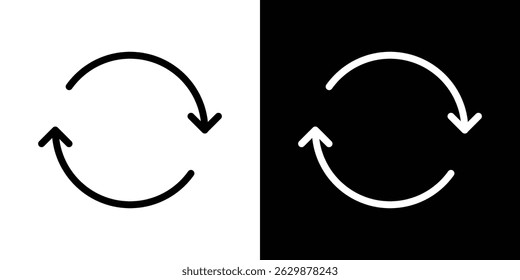 Repeat icon in black vector format