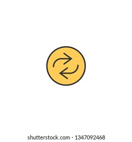 Repeat icon design. Essential icon vector illustration