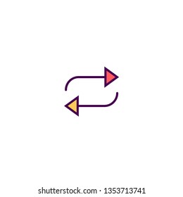 Repeat icon design. Essential icon vector illustration