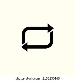 Repeat Icon design trendy flat style, for your web site design, app, logo, UI. Vector illustration, EPS10