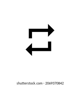 repeat Icon. Flat style design isolated on white background. Vector illustration