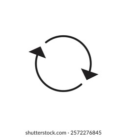 Repeat icon Flat vector set outline
