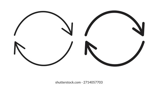 Wiederholen Sie das Symbol Grafikdoodle, Skizze, Umrisszeichnung Vektorgrafik