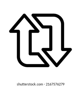 icono de repetición o logotipo símbolo de signo aislado ilustración vectorial de alta calidad estilo negro iconos vectoriales
