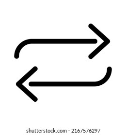 icono de repetición o logotipo símbolo de signo aislado ilustración vectorial de alta calidad estilo negro iconos vectoriales
