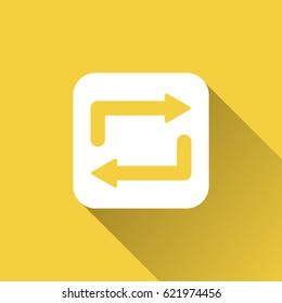 Repeat icon with long shadow