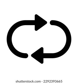 Repeat icon. Refresh arrow sign. loop or shuffle icon. Stock vector