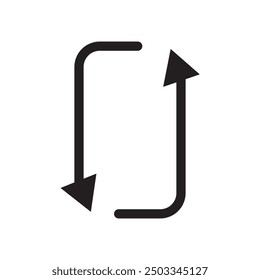 Repeat icon. Refresh arrow sign. loop or shuffle icon. Stock vector