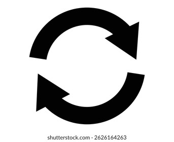 Repeat icon. Refresh circle arrow icon. Recycle badge. Recycling icons. Recycle, reuse and reduce icons. vector illustration