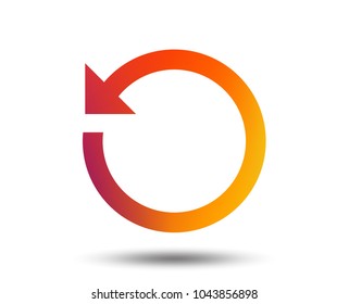 Repeat icon. Refresh symbol. Loop sign. Blurred gradient design element. Vivid graphic flat icon. Vector