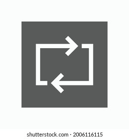 repeat icon, refresh vector, arrow illustration