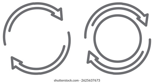 Repeat icon. Repeating vector symbol. Simple return outline icons. double arrow icon. refresh icon design eps 10