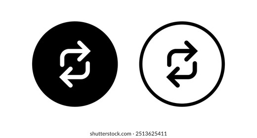 Repeat icon set. flat illustration of vector icon on white background