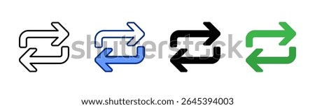 Repeat icon sheet multiple style collection