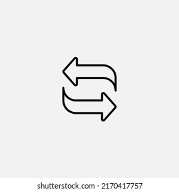 Repetir el vector de signo de icono,Símbolo, ilustración de logotipo para web y móvil