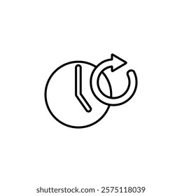 repeat icon Simple outline illustration