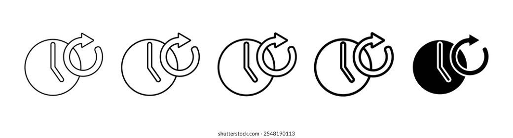 repeat icon Simple thin line logo set