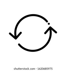 Repeat Icon. Simple Vector line icon. EPS 10