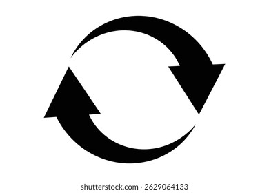 Ícone Repetir. Símbolo de recarregar, atualizar, carregar, reciclar e repetir. Atualizar conjunto de ícones. Ilustração de vetor de ícone de setas de rotação 