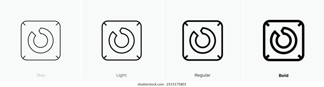 repeat icon. Thin, Light Regular And Bold style design isolated on white background