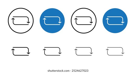 Repeat icon Thin line art collection