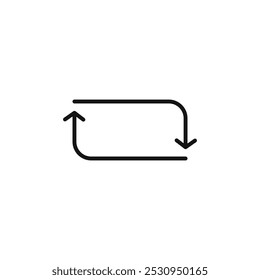 Repeat icon Thin line flat illustration