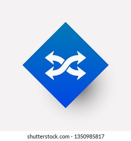 Repeat icon in trendy flat style isolated on background. Repeat icon page symbol for your web site design Repeat icon logo, app, UI , on white background Vector.