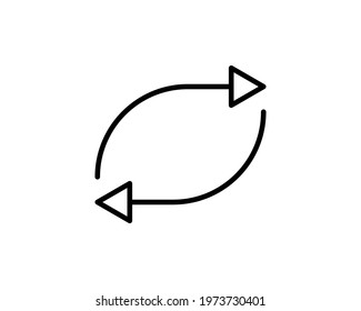 Repeat Icon in trendy flat style isolated on white background, for your web site design, app, logo, UI. Vector illustration, EPS10