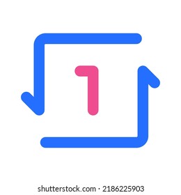 Repeat Icon with Two Tone Color