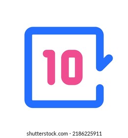 Repeat Icon with Two Tone Color