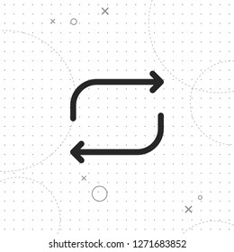 Repeat icon, vector best line icon on texture background , EPS 10