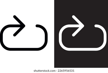 Repeat Icon vector design black and white