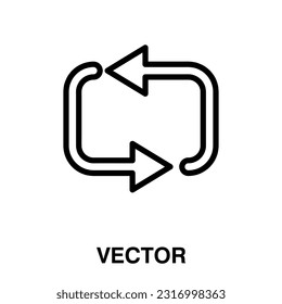 repeat icon vector design illustration on white background. 