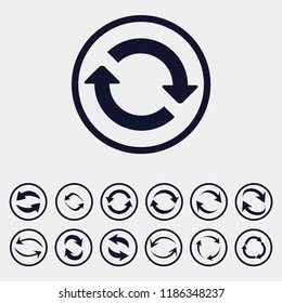 repeat icon, vector illsytration. refresh icon. loading icon