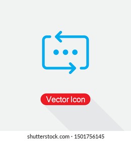 Repeat Icon Vector Illustration On Light Gray Background Eps10