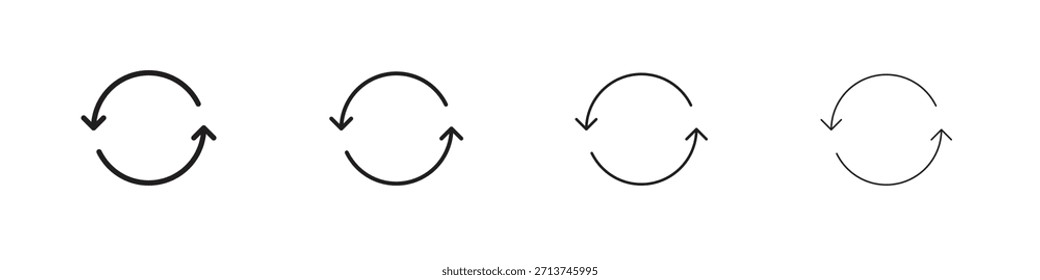 Repeat icon. Vector isolated pictograms.