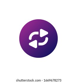 repeat icon vector. perfect for multimedia player interface button and any purposes