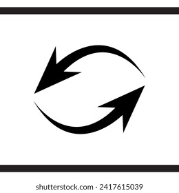 Repeat icon vector. Refresh icon sign symbol vector. Reload arrow vector icon illustration isolated on white background