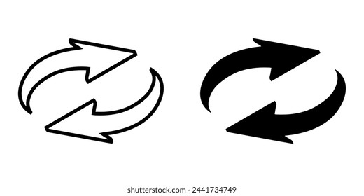 Repeat icon vector. Refresh icon sign symbol vector. Reload arrow vector icon illustration isolated on white background