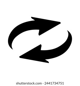 Repeat icon vector. Refresh icon sign symbol vector. Reload arrow vector icon illustration isolated on white background