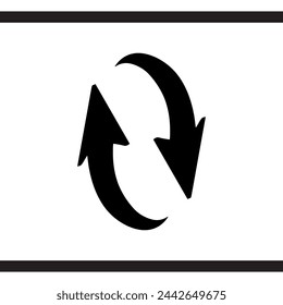 Repeat icon vector. Refresh icon sign symbol vector. Reload arrow vector icon illustration isolated on white background