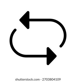 Ilustración de diseño de símbolo de Vector de icono de repetición