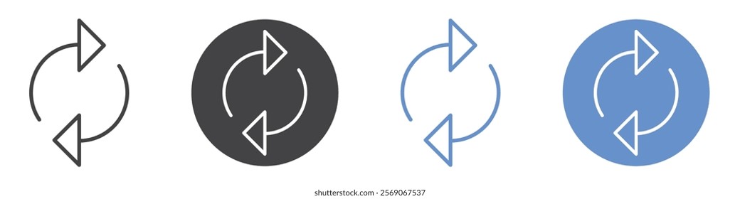 Repeat icon vector symbol outline sign