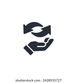 repeat icon. vector.Editable stroke.linear style sign for use web design,logo.Symbol illustration.