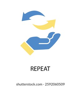 repeat icon. vector.Editable stroke.linear style sign for use web design,logo.Symbol illustration.