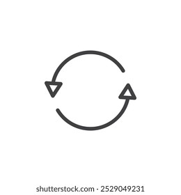 Conjunto de iconos de repetición. Ilustración llena y de línea