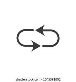 Repeat icons set. set off refresh filled icons such as reload, update, reload, replay, loading arrow icons. repeat icons set