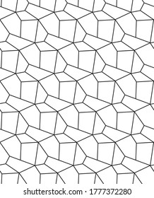 Repeat Islamic Graphic Diagonal Repetition Texture. Repetitive Creative Vector, Cell Swatch Pattern. Continuous Ornate Technology, Grid Pattern. Linear Design Texture