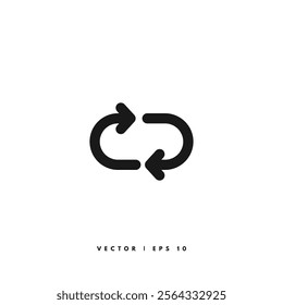 Repeat Line Icon. Editable Stroke