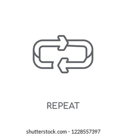 Repeat linear icon. Modern outline Repeat logo concept on white background from User Interface and Web Navigation collection. Suitable for use on web apps, mobile apps and print media.